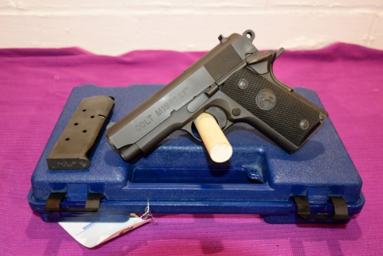 Colt M1991A1 Compact 1911 Semi Automatic Pistol, Colt 45 Auto, 2 Magazines, With Hardcase, SN: CP216