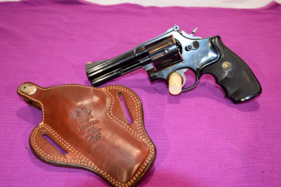Smith And Wesson Model 586-3 Revolver, 357 Mag, 4" Barrel, SN: BFF2735, Leather Holster