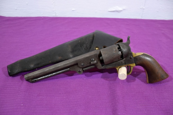 Colt 1851 Navy, Revolver, With Leather Holster, 36 Cal, 7.5" Octagon Barrel, SN: 170706