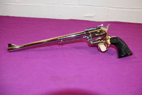 Colt New Frontier, Single Action Army, NED Buntline Commemorative, 45 Cal, Nickel Plated, 11" Barrel
