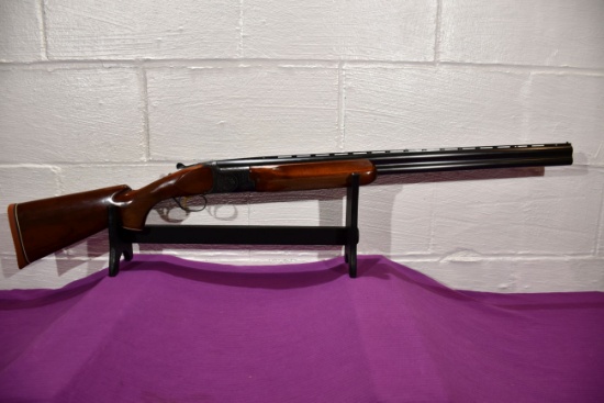 B.C. Miroku Firearms Manufacturing Co. Over under 12 Gauge Shotgun, Gold Trigger, Engraved, 3" Chamb