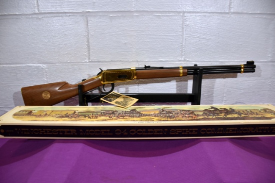 Winchester Model 94 Golden Spike Commemorative, Lever Action Rifle, 30-30 Win, 20" Barrel, With Box,