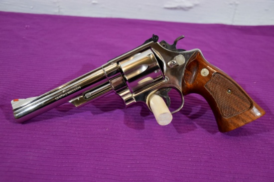 Smith And Wesson Model 29-3 Revolver, 44 Magnum, Nickel Finish, 6" Barrel, SN: N891687