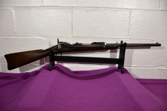 US Springfield Model 1873 Trapdoor Rifle, Flip Up Sight, 45-70 Government, SN: 124870, 22" Barrel, S