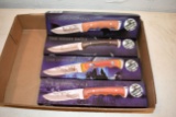 (4) American Wildlife Collection Knives In Boxes