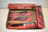 (5) Tac Xtreme Fixed Blade Knives In Boxes