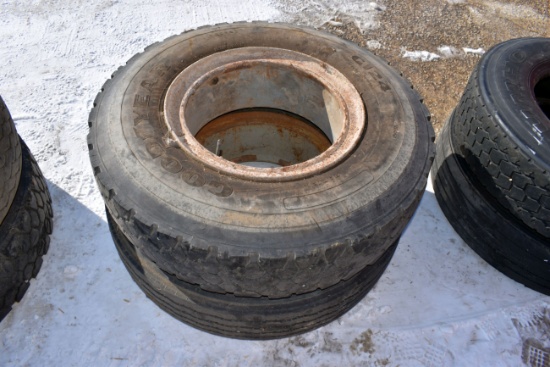 Pair Of 10.00x20 Tires with Rims
