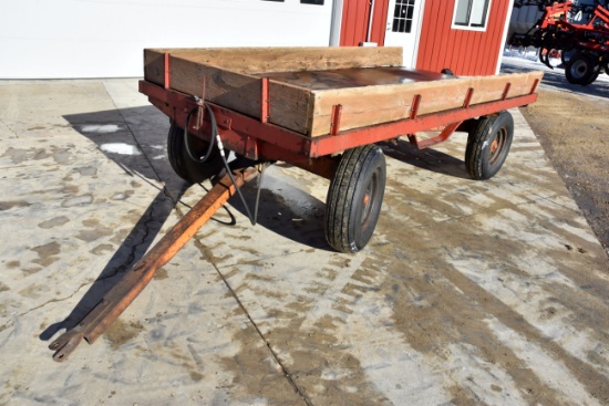 6’x12’ Flat Bed Wagon With Hoist, 7 Ton Gear Rock Wagon
