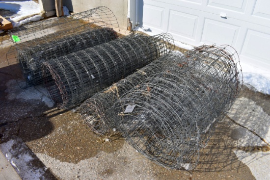 (4) Rolls Of Metal Fencing