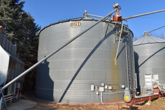 GSI 36’ Grain Bin, 8 Rings 16,500 Bushel, Aeration Floor, Buyer Have 6 Months To Remove All Bins And