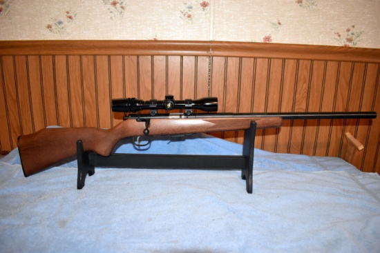 Savage Model 93R17, .17 HMR Cal., Bolt Action, Magazine, Bushnell 3x8x32 Scope, SN:0159901