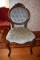 Victorian Padded Chair With Queen Ann Style Legs, Pick Up Only