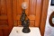 Victorian Table Lamp With Globe, Electrified, Pick Up Only, 29