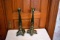 Pair Of Pot Metal Candlestick Holders