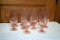 (10) Matching Pink Glass Goblets