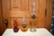 (3) 2 Finger Kerosene Lamps, And 1 Regular Kerosene Lamps, All Three Have Chimneys