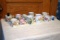 (12) Porcelain Cups, Assorted Sizes, Assorted Pictures, Assorted Makers