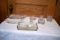 Assortment Of Clear Glassware, Bird Tray, Boat Dish, Pressed And Pattern Glass, (8) Items Total