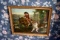 Victorian Picture With Small Child Riding A Horse With St. Bernard Dog, 22'' Wide, 18