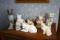 Large Assortment Of Cats, Cat Planter, Porcelain Cats, Cat Bank, Cat Creamer, Plastic Cats, (9) Cats