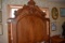 Very Fancy Walnut Victorian Style Bed, Full Size, 79''x64''x90''Tall, Pick Up Only