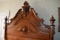 Very Fancy Walnut Victorian Style Bed, Full Size, 80''x60''x90'' Tall, Pick Up Only