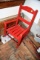 Wooden Red Childs Rocking Chair