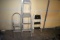 (3) Aluminum Folding Step Ladders, Pick Up Only