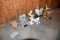 Resin And Ceramic Statues, Rooster, Cat, Owl, Horse, Pick UP Only