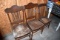 3 Press Back Chairs, Pick Up Only