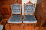 Pair Of Padded Settee Chairs, Pick Up Only