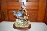Group Of Blue Birds By Andrea Porcelain Statue
