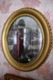 Oval Victorian Girl And Dog Framed Picture