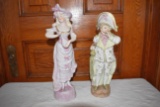 2 Victorian Style Porcelain Figurines
