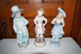 3 Victorian Style Figurines