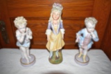 3 Victorian Style Figurines