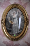 Oval Victorian Girl Framed Print