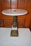 Small Marble Top Pedestal Table, Pick Up Only
