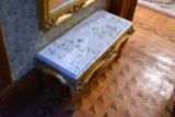 Victorian Style Hall Bench, Marble Top, Pick Up Only, 29