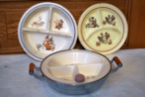 (3) Porcelain Baby Bowls