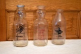 (3) Milk Bottles, Vogel's Baby Face, Faribo Dairy, Marigold