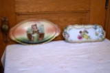 (2) Austria Relish Trays, Victorian/Porcelain