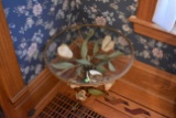 Glass Top Floral Table, 22'' Wide, 17'' Tall, Pickup Only