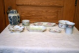 Assortment Of Porcelain Relish Dishes, Cups, (8) Pieces Total