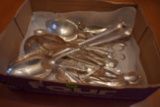 Assortment Of Flatware Spoons, Forks, Serving Spoons, 20 Plus Pieces