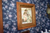 Victorian Picture Frame With Three Small Children, 26'' Wide, 29'' Tall