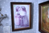 Picture Of Two Girls Kissing 17'' Wide, 23'' Tall, Picture Of Mother And Girl Walking Down Steps, 18