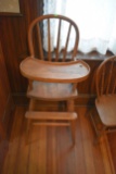 Oak Childs High Chair, Pickup Only