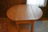 Oak Drop Leaf Table With Wheels, 41''x35'', Pickup Only