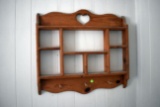 (2) Hanging Wooden Shelves, 25''x22'', 22''x22''